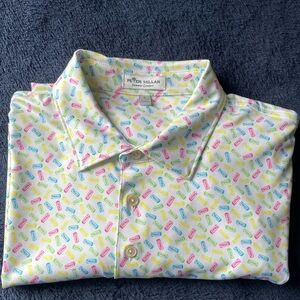 Peter Millar Truly Hard Seltzer branded polo size large